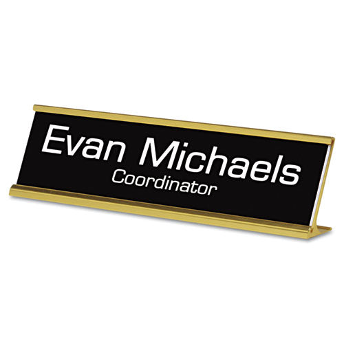 Custom Desk-counter Sign, 2x8, Silver Frame