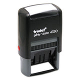 Economy 5-in-1 Date Stamp, Self-inking, 1 X 1 5-8, Blue-red