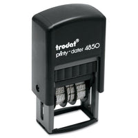 Trodat Econ Micro 5-in-1 Message Stamp, Dater, Self-inking, 1 X 0.75, Blue-red