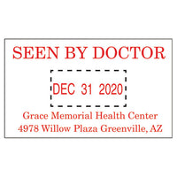 Custom Dater, Self-inking, 2 3-8 X 1 5-8, Black-blue-red