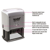 Custom Dater, Self-inking, 2 X 1 3-16, Black-blue-red
