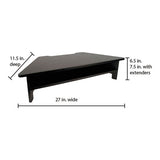 High Rise Collection Monitor Stand, 27 X 11 1-2 X 6 1-2-7 1-2, Black