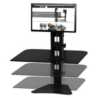 High Rise Standing Desk Workstation, 28w X 23d X 15.5h, Black