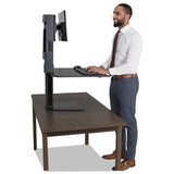 High Rise Standing Desk Workstation, 28w X 23d X 15.5h, Black