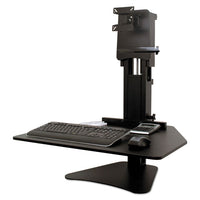 High Rise Standing Desk Workstation, 28w X 23d X 15.5h, Black