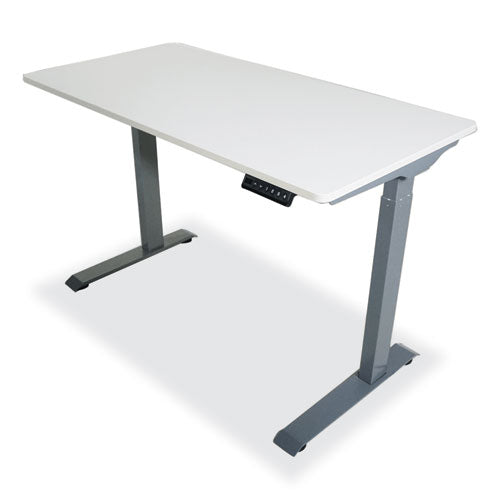 Electric Height Adjustable Standing Desk, 48 X 23.6 X 28.7 To 48.4, White, Ships In 1-3 Business Days