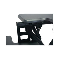 High Rise Height Adjustable Standing Desk With Keyboard Tray, 36w X 31.25d X 20h, Gray-black