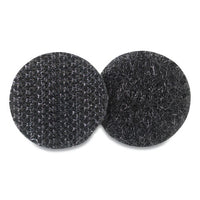 Sticky-back Fasteners, Removable Adhesive, 0.63" Dia, Black, 15-pack