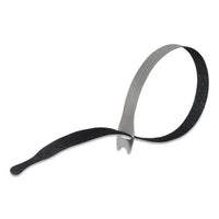 One-wrap Pre-cut Thin Ties, 0.5" X 15", Black-gray, 30-pack