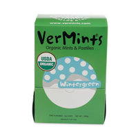 Vermints Organic Mints-pastilles, Wintergreen, 2 Mints-0.7 Oz, Indivdually Wrapped, 100-box