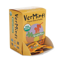 Vermints Organic Mints-pastilles, Gingermint, 2 Mints-0.7 Oz Individually Wrapped, 100-box