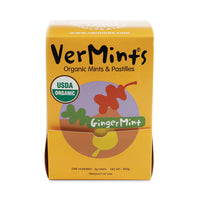 Vermints Organic Mints-pastilles, Gingermint, 2 Mints-0.7 Oz Individually Wrapped, 100-box