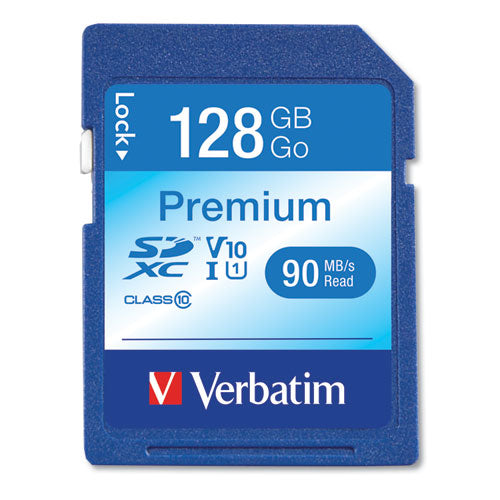 128gb Premium Sdxc Memory Card, Uhs-i V10 U1 Class 10, Up To 90mb-s Read Speed