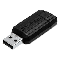 Pinstripe Usb Flash Drive, 16 Gb, Black