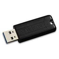 Pinstripe Usb 3.0 Flash Drive, 16 Gb, Black