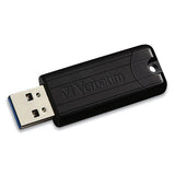 Pinstripe Usb 3.0 Flash Drive, 16 Gb, Black