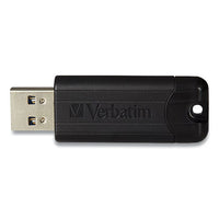 Pinstripe Usb 3.0 Flash Drive, 128 Gb, Black