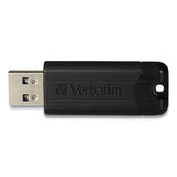 Pinstripe Usb 3.0 Flash Drive, 128 Gb, Black