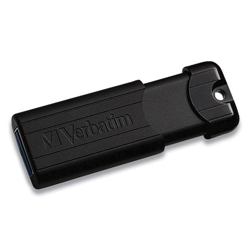 Pinstripe Usb 3.0 Flash Drive, 128 Gb, Black