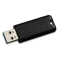 Pinstripe Usb 3.0 Flash Drive, 256 Gb, Black