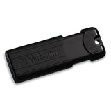 Pinstripe Usb 3.0 Flash Drive, 256 Gb, Black
