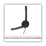 Mono Headset, Monaural, Over-the-head, Black