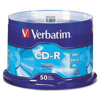 Cd-r Discs, 700mb-80min, 52x, Spindle, Silver, 50-pack