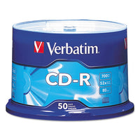 Cd-r Discs, 700mb-80min, 52x, Spindle, Silver, 50-pack