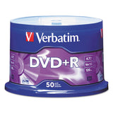 Dvd+r Discs, 4.7gb, 16x, Spindle, Matte Silver, 50-pack