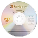 Dvd-r Discs, 4.7gb, 16x, Spindle, Silver, 50-pack