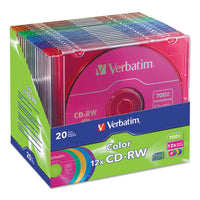 Cd-rw, 700mb, 4x-12x High Speed, Branded Surface, 10-pk Slim Case