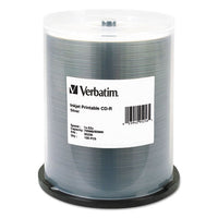 Cd-r, 700mb, 52x, Silver Inkjet Printable, 100-pk Spindle