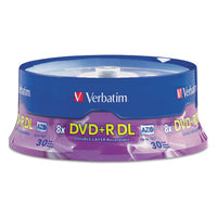 Dual-layer Dvd+r Discs, 8.5gb, 8x, W-jewel Cases, 5-pack, Silver