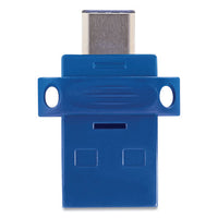 Store ‘n' Go Dual Usb 3.0 Flash Drive For Usb-c Devices, 64 Gb, Blue