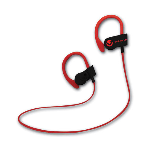 Race Series Wireless Bluetooth 4.2 Stereo Earphones With Built-in Mic, Red-black