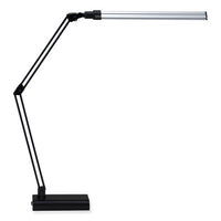 Led Ultra Slim Lamp With Swing Arm, 21.5" High, Black/silver, Ships In 4-6 Business Days