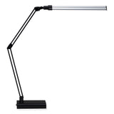 Led Ultra Slim Lamp With Swing Arm, 21.5" High, Black/silver, Ships In 4-6 Business Days