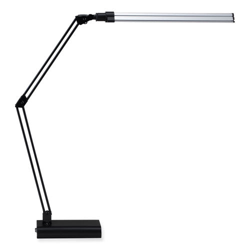 Led Ultra Slim Lamp With Swing Arm, 21.5" High, Black/silver, Ships In 4-6 Business Days