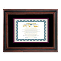 Document Frame With Mat, 11 X 14, Rosewood-black