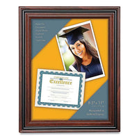 Plastic Certificate Frame, 8.5 X 11, Rosewood-black
