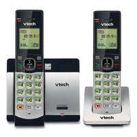 Cs6719-2 Two-handset Cordless Telephone System, Dect 6.0, Silver-black