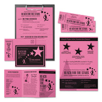 Color Cardstock, 65 Lb, 8.5 X 11, Pulsar Pink, 250-pack