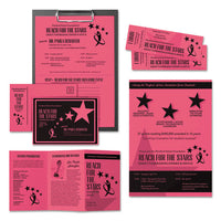 Color Cardstock, 65 Lb, 8.5 X 11, Plasma Pink, 250-pack