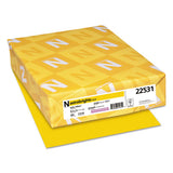 Color Paper, 24 Lb, 8.5 X 11, Solar Yellow, 500-ream