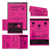 Color Cardstock, 65 Lb, 8.5 X 11, Fireball Fuchsia, 250-pack