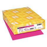 Color Cardstock, 65 Lb, 8.5 X 11, Fireball Fuchsia, 250-pack