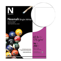 Bright White Card Stock, 96 Bright, 65lb, 8.5 X 11, 250-pack