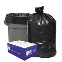 Linear Low-density Can Liners, 16 Gal, 0.6 Mil, 24" X 33", Black, 500-carton