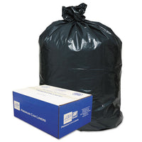 Linear Low-density Can Liners, 56 Gal, 0.9 Mil, 43" X 47", Black, 100-carton