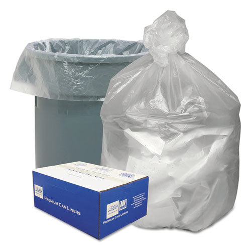 Waste Can Liners, 33 Gal, 9 Microns, 33" X 39", Natural, 500-carton